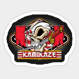 Kamikaze Skull Sticker